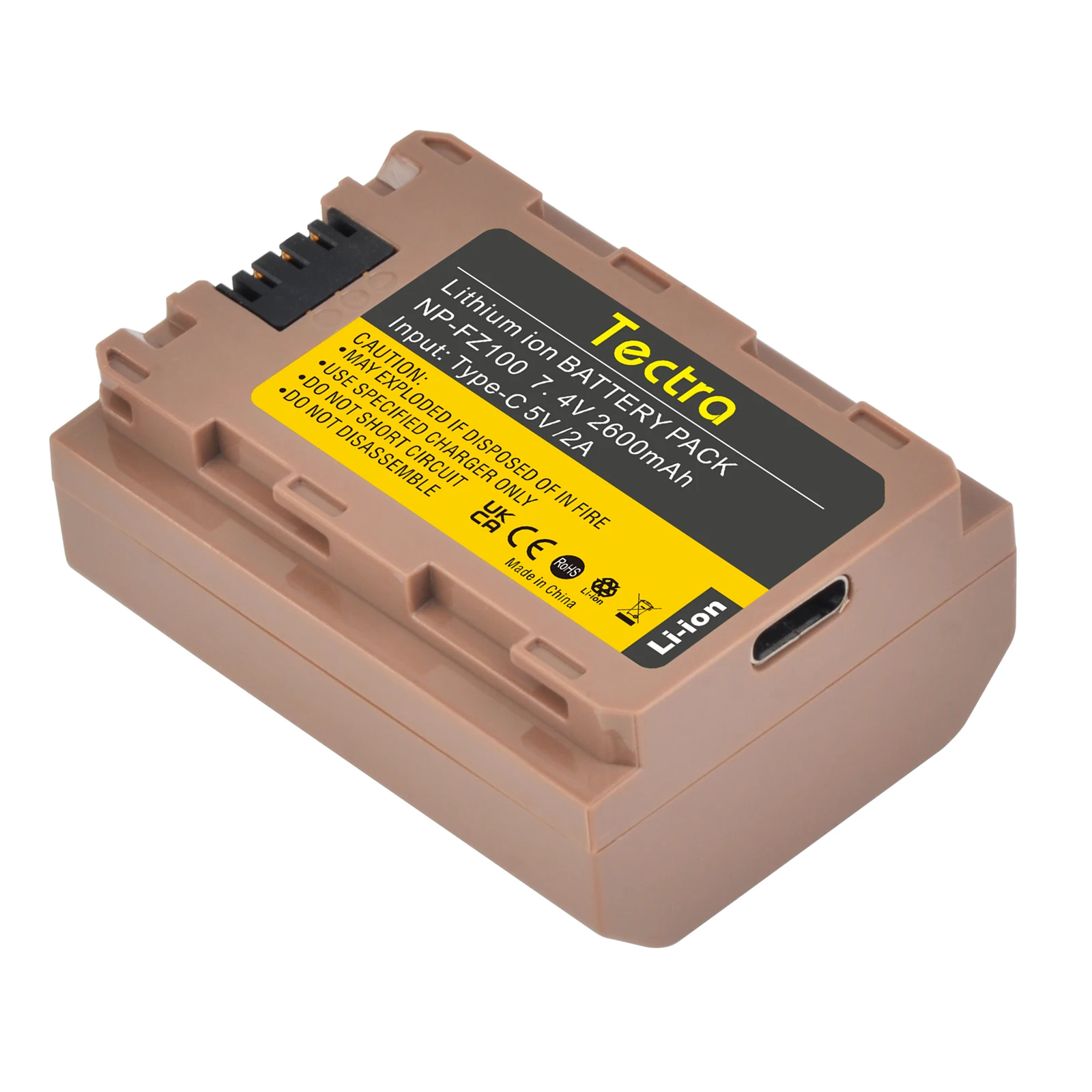 2600mAh NP-FZ100 Battery with Type C Charging Port for Sony Alpha A7 IV/A7 III/A7R V/A7R IV/A7R III/ZV-E1/A7C/A6600/FX3/A9 II
2600mAh NP-FZ100 Battery with Type C Charging Port for Sony Alpha A7 IV/A7 III/A7R V/A7R IV/A7R III/ZV-E1/A7C/A6600/FX3/A9 II