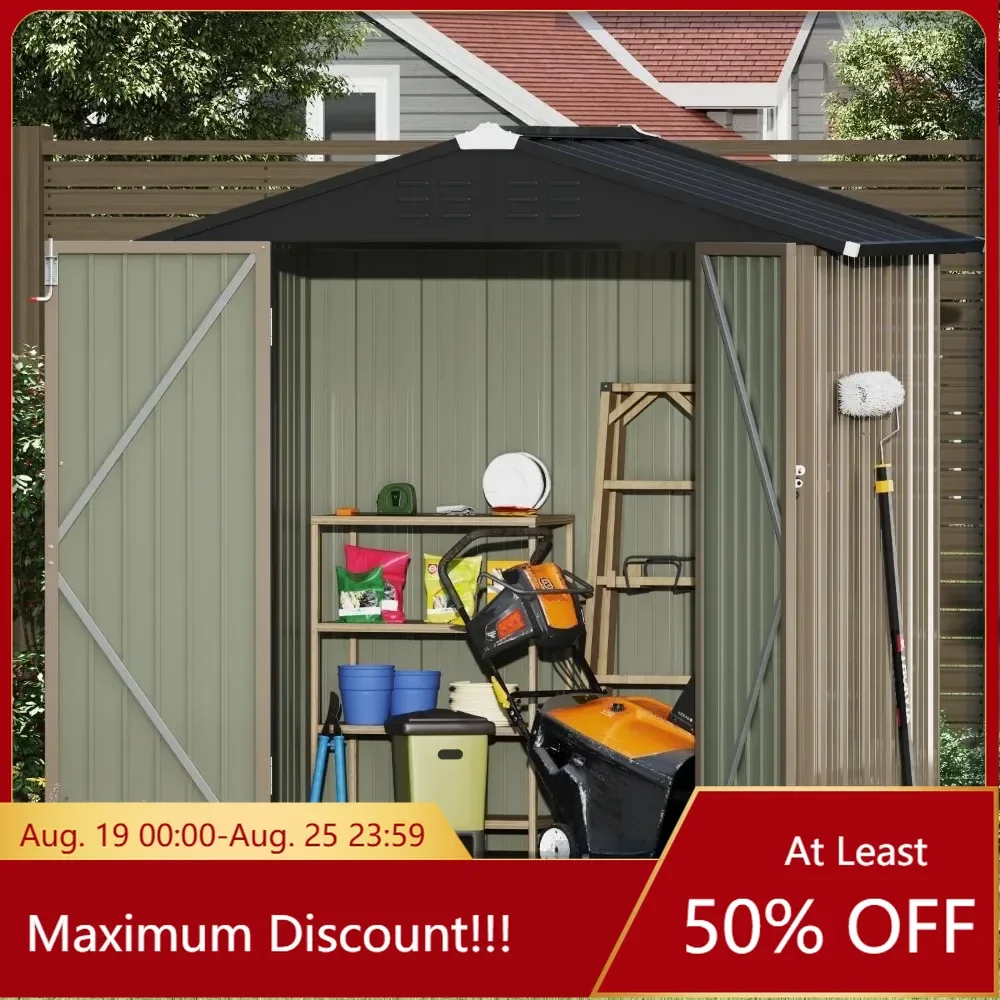 Shed, Pantry Outdoor 6 x 4 Foot Lockable Golden Garden Shed Steel with Double Lockable Door for Backyard Outdoor Patio
Shed, Pantry Outdoor 6 x 4 Foot Lockable Golden Garden Shed Steel with Double Lockable Door for Backyard Outdoor Patio