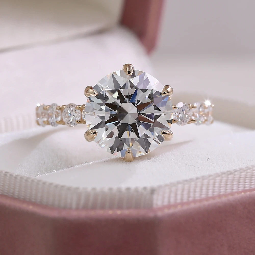 Provence 14K yellow gold rings custom 5CT lab larger diamond promise engagement rings for women luxury wedding ring jewelry gift
Provence 14K yellow gold rings custom 5CT lab larger diamond promise engagement rings for women luxury wedding ring jewelry gift