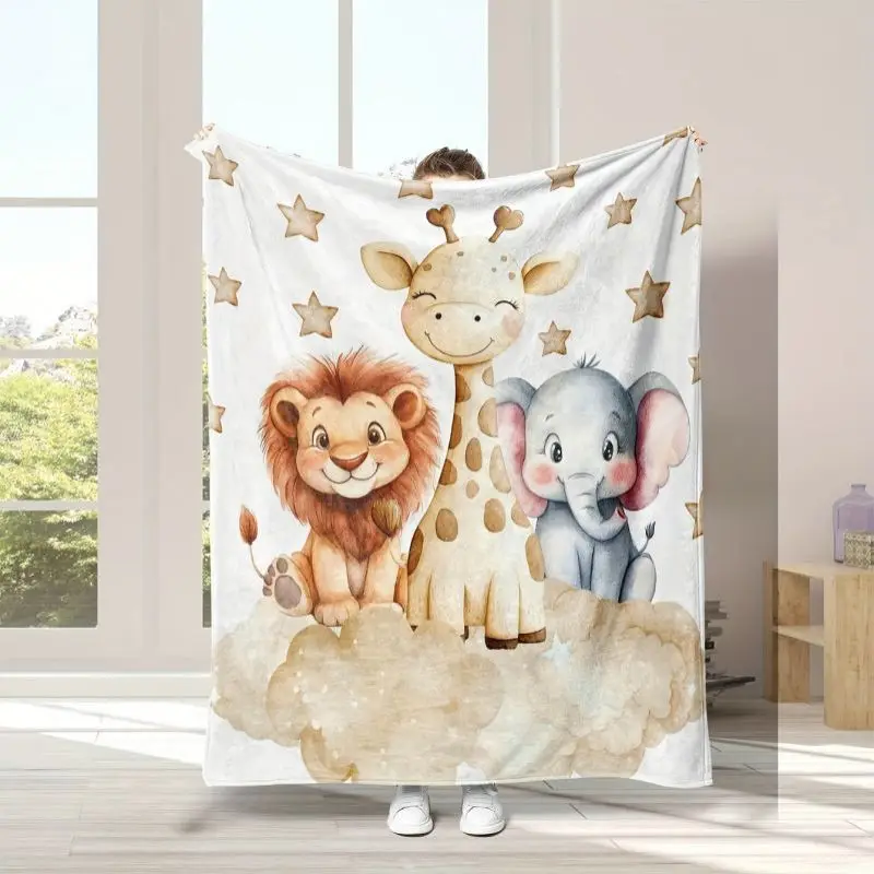 VIKAMA Jungle Animal Print Flannel Cover Blanket Soft Comfortable Nursery Bedroom Sofa Baby Throw Home Decor
VIKAMA Jungle Animal Print Flannel Cover Blanket Soft Comfortable Nursery Bedroom Sofa Baby Throw Home Decor