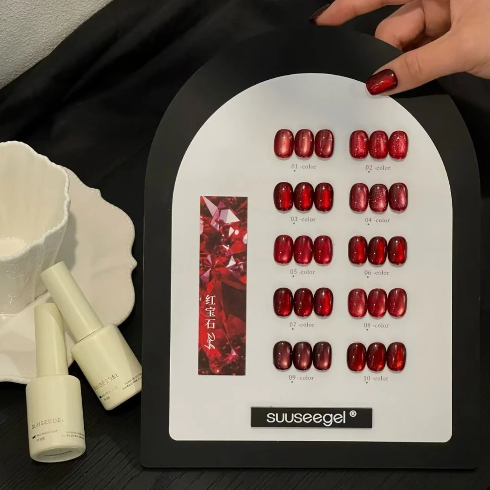 10 шт./компл., 15 мл, магнитный гель-лак для ногтей Ruby Cat, красная серия, блестящие полуперманентные гель-лаки для дизайна ногтей для маникюра
10 шт./компл., 15 мл, магнитный гель-лак для ногтей Ruby Cat, красная серия, блестящие полуперманентные гель-лаки для дизайна ногтей для маникюра