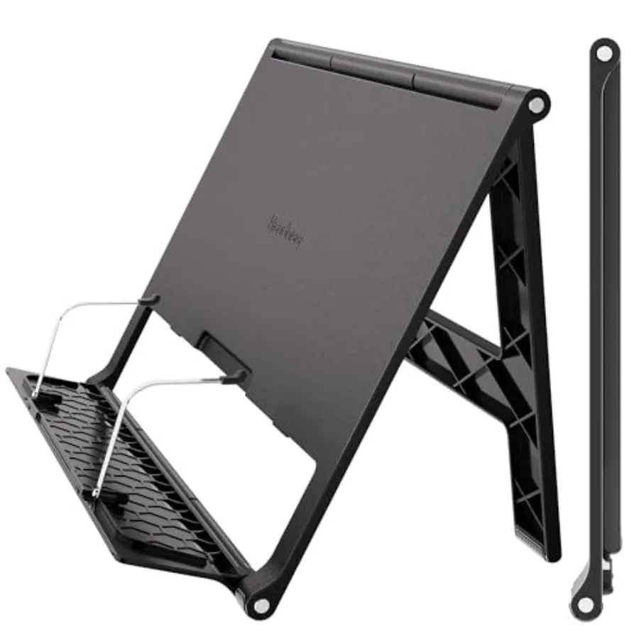 Readaeer Portable Book Stand Free Angle Adjustable Book Holder for Thick Textbook Collapsible Lightweight Book Rest Black
Readaeer Portable Book Stand Free Angle Adjustable Book Holder for Thick Textbook Collapsible Lightweight Book Rest Black