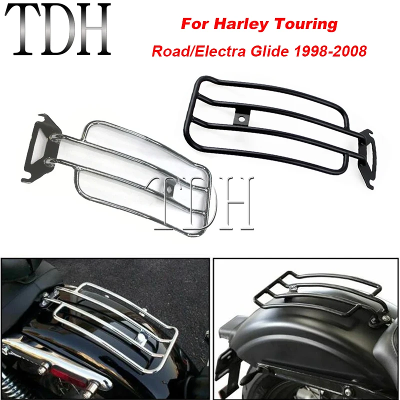 Black/Chrome Motorcycle Rear Solo Seat Luggage Rack Carrier Shelf For Harley Electra Glide FLHTC FLHTCU Road Glide FLTR 1998-08
Black/Chrome Motorcycle Rear Solo Seat Luggage Rack Carrier Shelf For Harley Electra Glide FLHTC FLHTCU Road Glide FLTR 1998-08