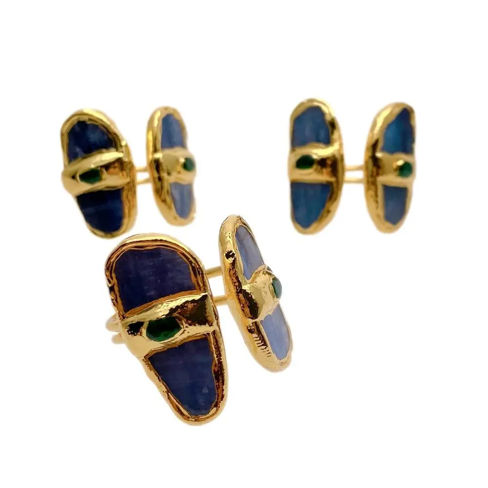 3 PCS Natural Blue Kyanite Gold Plated Ring Blue Gemstone Women Party Jewelry
3 PCS Natural Blue Kyanite Gold Plated Ring Blue Gemstone Women Party Jewelry