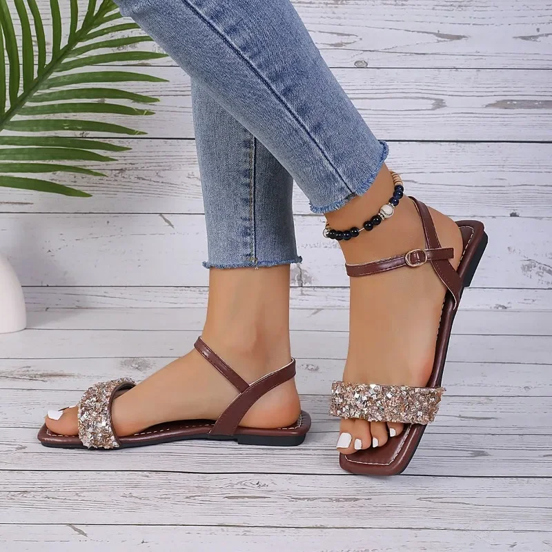 2025 Hot Sale Ladies Shoes Buckle Strap Women's Sandals Fashion String Bead Casual Sandals Women Summer Plus Size Flat Sandals
2025 Hot Sale Ladies Shoes Buckle Strap Women's Sandals Fashion String Bead Casual Sandals Women Summer Plus Size Flat Sandals