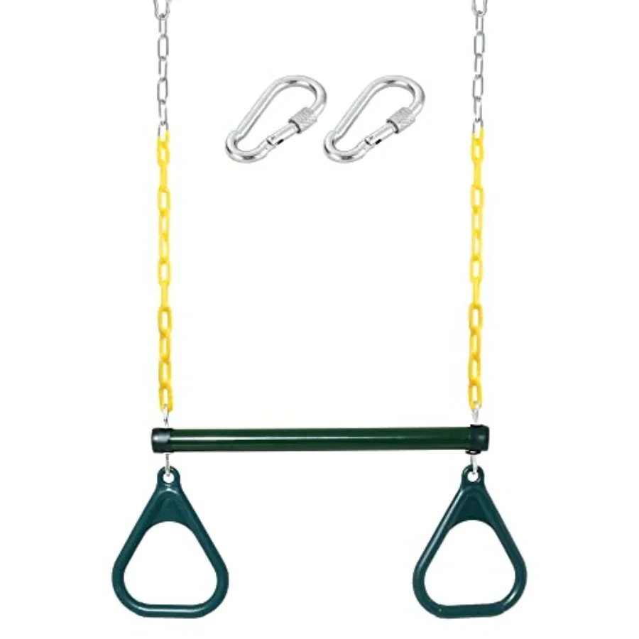 18'' Trapeze Swing Bar Rings 48'' Heavy Duty Plastic Coated Chains Swing Set Accories
18'' Trapeze Swing Bar Rings 48'' Heavy Duty Plastic Coated Chains Swing Set Accories