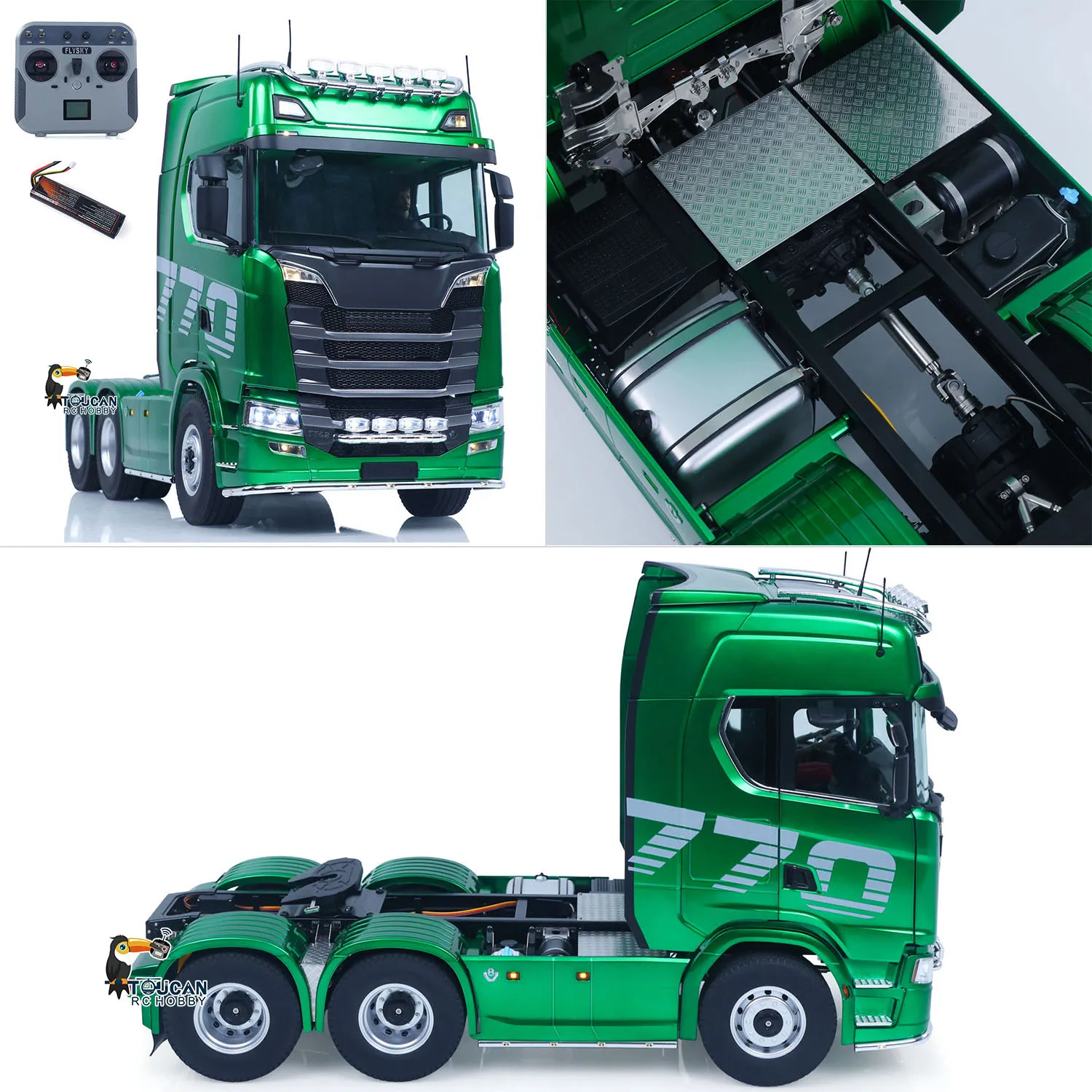 Радиоуправляемый трактор-грузовик KABOLITE RTR 6*6 SC 770S, масштаб 1/14, с 2-скоростной коробкой передач, блокировкой осей, электрическим стеклоочистителем и открывающимися дверями
Радиоуправляемый трактор-грузовик KABOLITE RTR 6*6 SC 770S, масштаб 1/14, с 2-скоростной коробкой передач, блокировкой осей, электрическим стеклоочистителем и открывающимися дверями