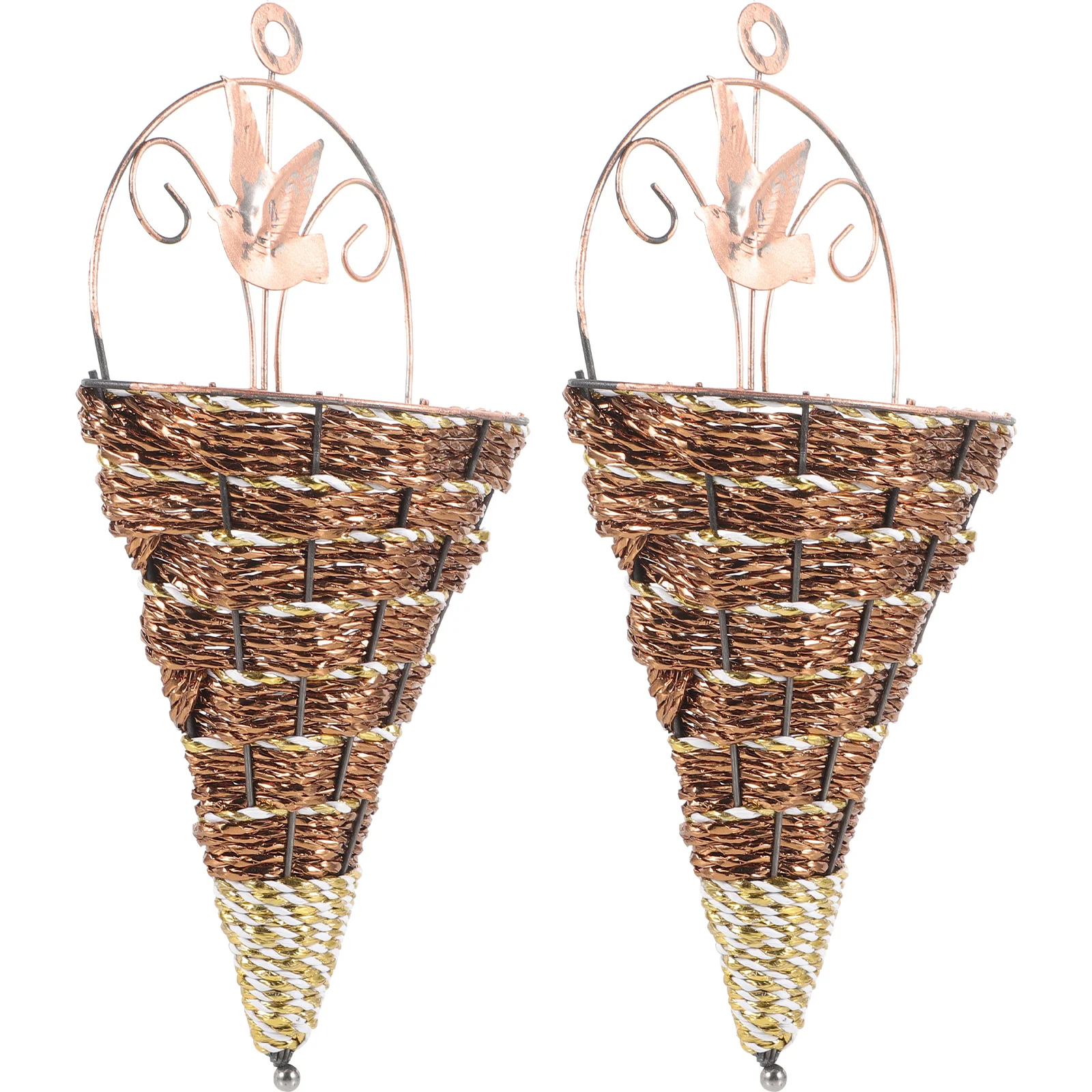 2 Pcs Wall Hanging Flower Basket Flowerpot Decor Container Retro Wall-mounted Artificial Plants Indoor
2 Pcs Wall Hanging Flower Basket Flowerpot Decor Container Retro Wall-mounted Artificial Plants Indoor