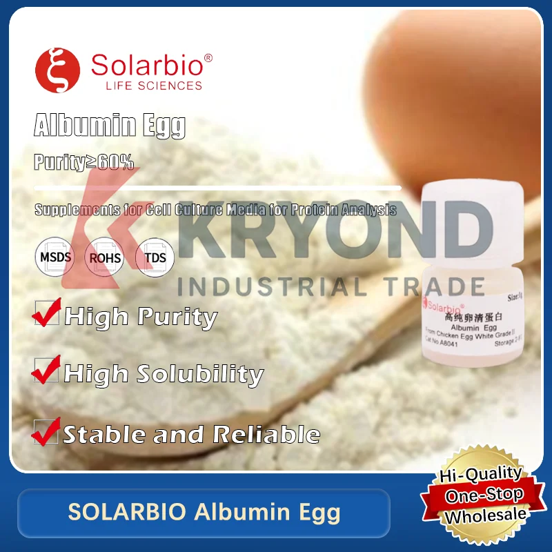 Яйцо альбумана SOLARBIO для биохимических исследований и лабораторных применения. Оригинальный продукт.
Яйцо альбумана SOLARBIO для биохимических исследований и лабораторных применения. Оригинальный продукт.