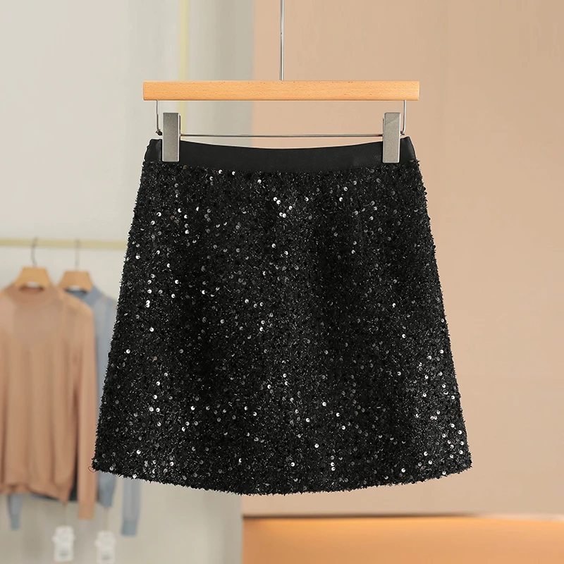 Модная юбка А-силуэта с блестками и эластичной талией, бархатная отделка, новинка весенней коллекции, женская одежда
Модная юбка А-силуэта с блестками и эластичной талией, бархатная отделка, новинка весенней коллекции, женская одежда