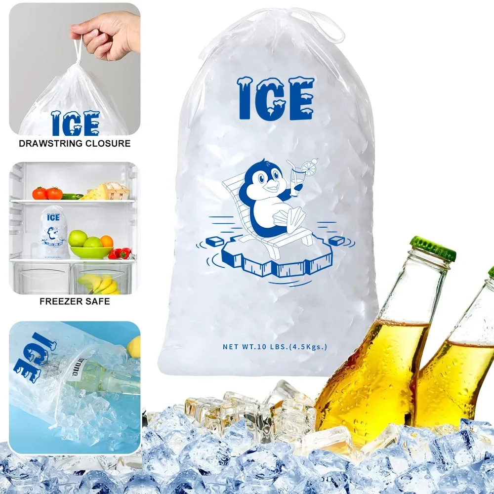 10pcs Bexdug Ice Bags with Drawstring 8lbs/10lbs/20lbs Thickened Water Bag Freezer Ice Storage Bags Ice Maker Bag for Freezers
10pcs Bexdug Ice Bags with Drawstring 8lbs/10lbs/20lbs Thickened Water Bag Freezer Ice Storage Bags Ice Maker Bag for Freezers