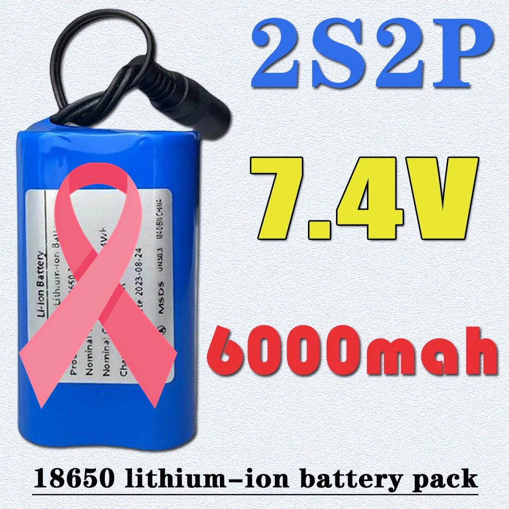 18650 2S2P 7.4V 6000mAh Lithium-ion Battery Pack Suitable for T188 T888 2011-5 Remote Control Search Bait Boat Spare Parts Batte
18650 2S2P 7.4V 6000mAh Lithium-ion Battery Pack Suitable for T188 T888 2011-5 Remote Control Search Bait Boat Spare Parts Batte
