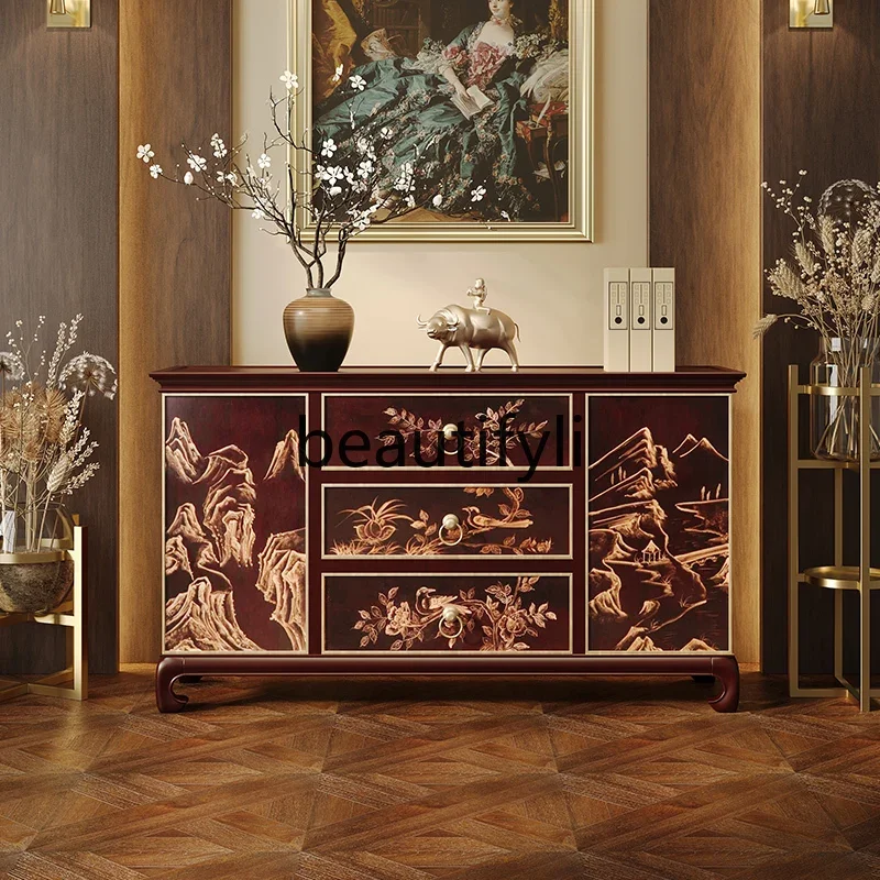 ZXQNew Chinese Style Painted Entryway Decorative Storage Drawer Cabinet French Style Hand-painted Sideboard
ZXQNew Chinese Style Painted Entryway Decorative Storage Drawer Cabinet French Style Hand-painted Sideboard
