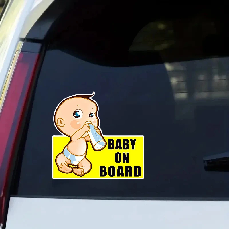 Cute Baby On Board Car Sticker - Yellow Background Infant Design, 14*13CM Waterproof Vinyl Decal, Car Safety Reminder Decor
Cute Baby On Board Car Sticker - Yellow Background Infant Design, 14*13CM Waterproof Vinyl Decal, Car Safety Reminder Decor