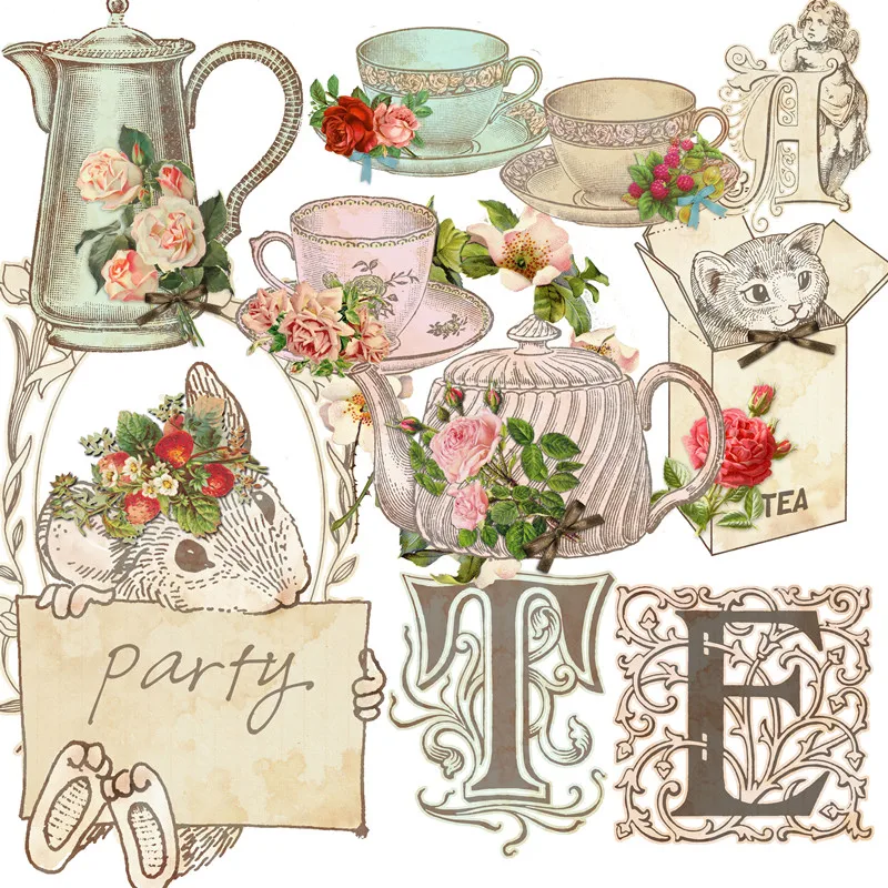 12Pcs/Pack Retro Afternoon Tea Vintage Sticker DIY Craft Scrapbooking Album Junk Journal Decorative Stickers
12Pcs/Pack Retro Afternoon Tea Vintage Sticker DIY Craft Scrapbooking Album Junk Journal Decorative Stickers