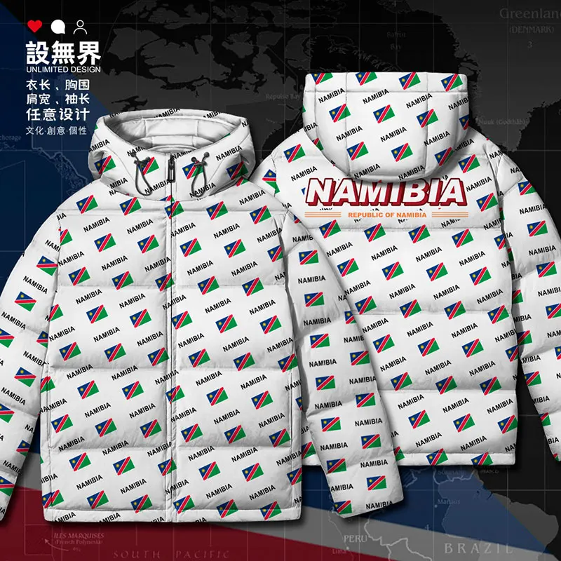 Namibia NAM Namibian country flag White duck down Jackets Comfortable fashion Man Design Hooded Outdoor Warm Winter down coat
Namibia NAM Namibian country flag White duck down Jackets Comfortable fashion Man Design Hooded Outdoor Warm Winter down coat