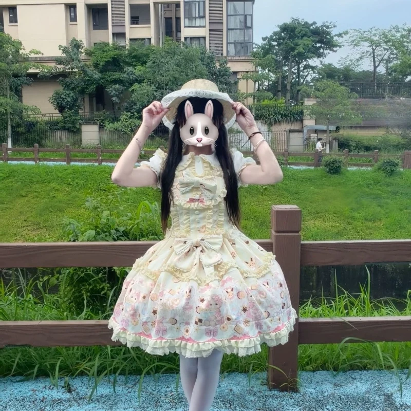Summer Japanese Style Sweet Kawaii Lolita 3 Piece Set Bow Lace Layered Cake Midi Skirt Suit Chic Vintage Cosplay Female Outfits
Summer Japanese Style Sweet Kawaii Lolita 3 Piece Set Bow Lace Layered Cake Midi Skirt Suit Chic Vintage Cosplay Female Outfits