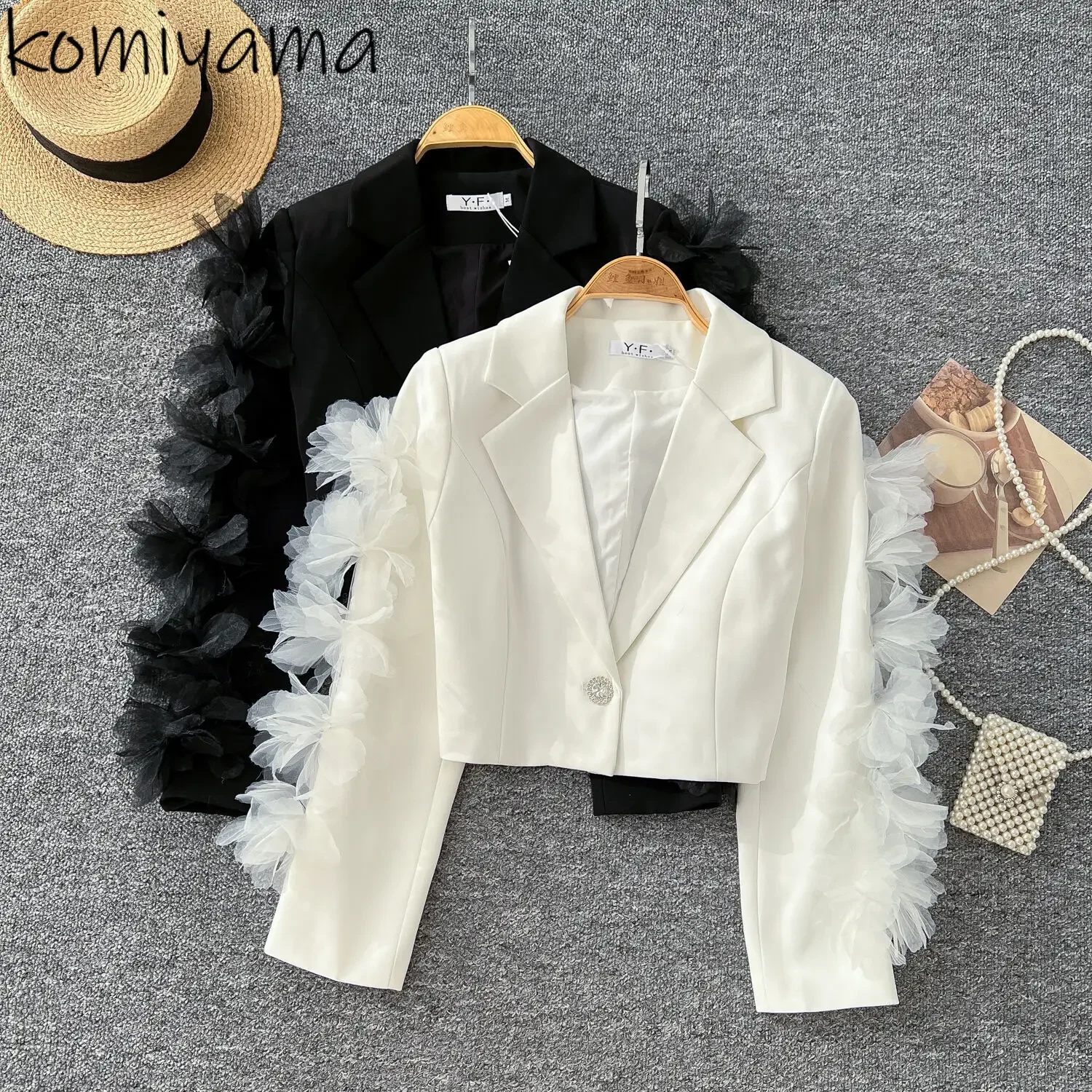 3d Flower Outerwears Suit Collar Long Sleeved Ropa Mujer Spring Jacket Women Single Button Chaquetas Sweet Fashion Jackets
3d Flower Outerwears Suit Collar Long Sleeved Ropa Mujer Spring Jacket Women Single Button Chaquetas Sweet Fashion Jackets