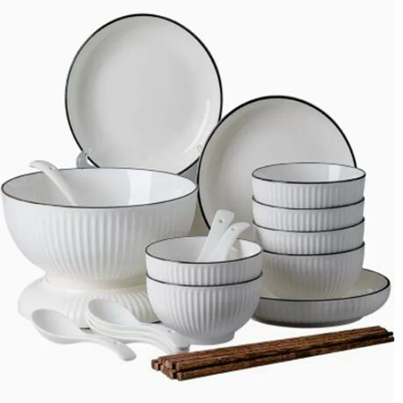 Bowl and dish set, new household bowl and dish combination, modern and simple ceramics
Bowl and dish set, new household bowl and dish combination, modern and simple ceramics