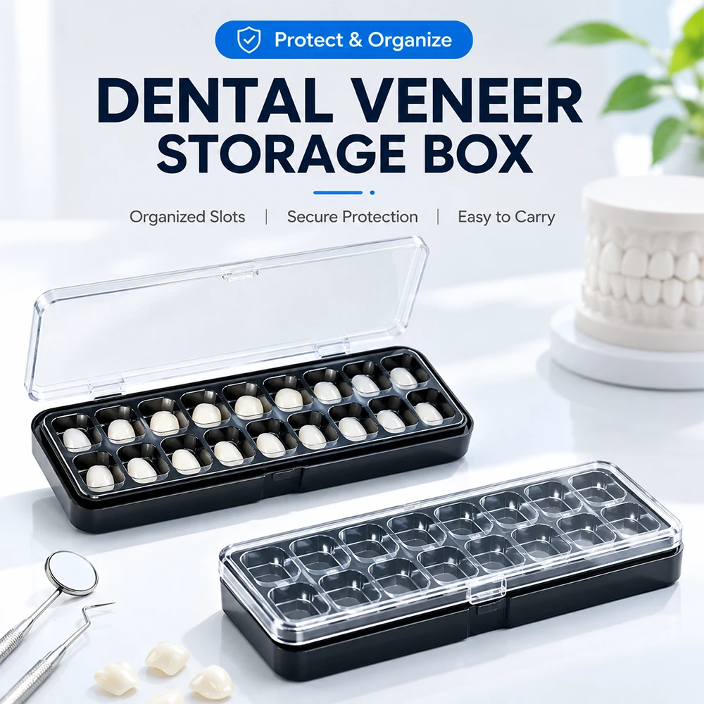3pcs Dental Veneer Storage Box 20 Slots Portable Plastic Tooth Pretreatment Patch Container Temporary Crown Organizer Case
3pcs Dental Veneer Storage Box 20 Slots Portable Plastic Tooth Pretreatment Patch Container Temporary Crown Organizer Case