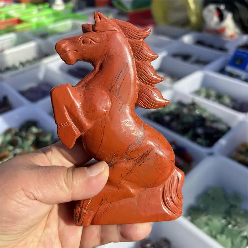 Natural Red Jasper Horse Carving Animal Crafts Healing Crystal Stone Feng Shui Home Decoration Gift 1PCS
Natural Red Jasper Horse Carving Animal Crafts Healing Crystal Stone Feng Shui Home Decoration Gift 1PCS