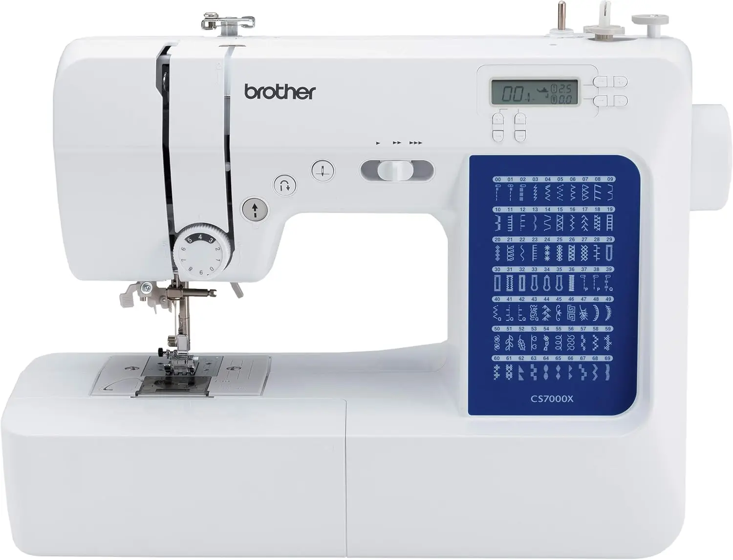 Cs7000X Computerized Sewing And Quilting Machine, 70 Built-In Stitches, Lcd Display, Wide Table, 10 Included Feet, White
Cs7000X Computerized Sewing And Quilting Machine, 70 Built-In Stitches, Lcd Display, Wide Table, 10 Included Feet, White