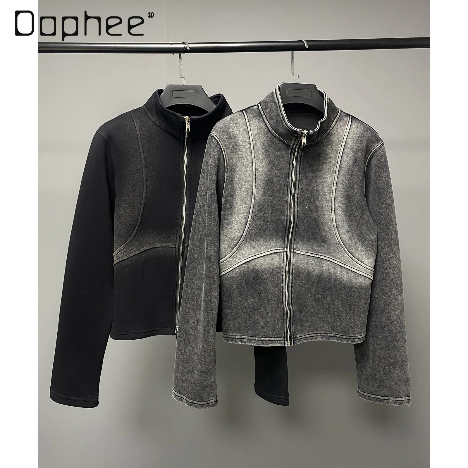 Spring Autumn New Trend Street Old Washed Casual Zipper Sweatshirt Top Spice Girl Sweet Cool Retro Loose Slim Jackets for Women
Spring Autumn New Trend Street Old Washed Casual Zipper Sweatshirt Top Spice Girl Sweet Cool Retro Loose Slim Jackets for Women