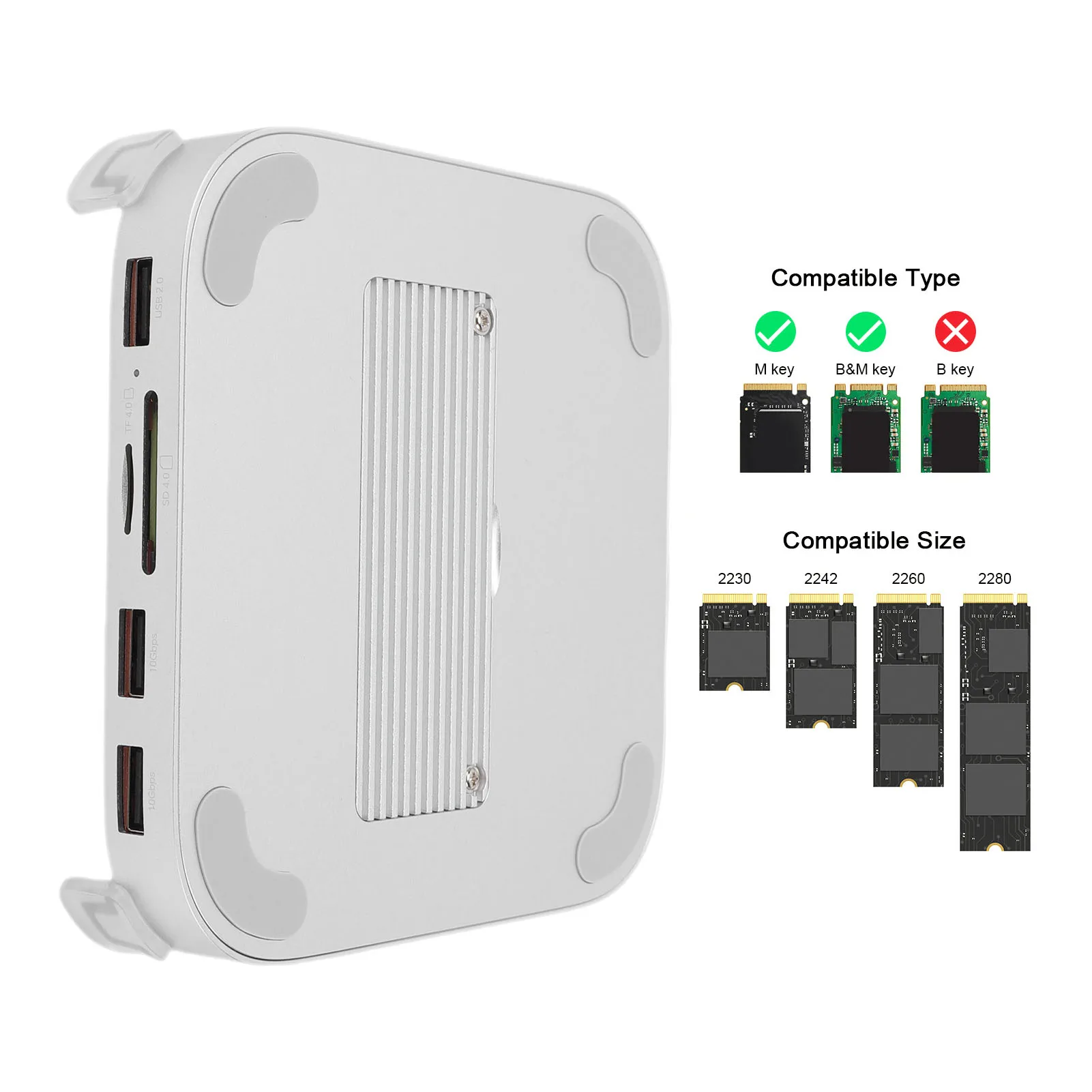 Dock and Stand Support for M4 M4 Pro Computer USB A USB C Expansion Hub with NVMe SSD Enclosure and Storage Card 4.0 Slot
Dock and Stand Support for M4 M4 Pro Computer USB A USB C Expansion Hub with NVMe SSD Enclosure and Storage Card 4.0 Slot