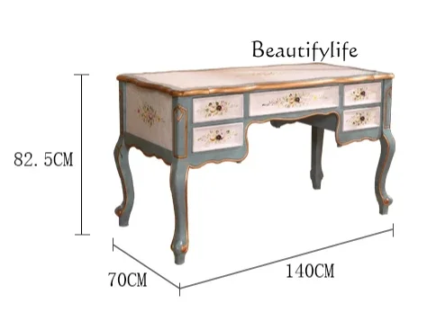 Retro American Solid Wood Desk Mediterranean Home Bedroom Multifunctional Storage Designer Simple
Retro American Solid Wood Desk Mediterranean Home Bedroom Multifunctional Storage Designer Simple