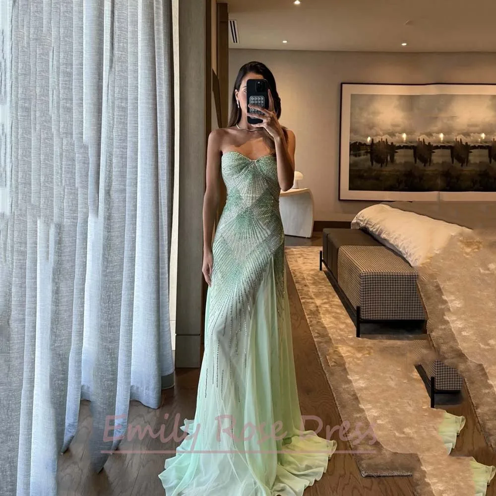 Блестящее светло-зеленое вечернее платье без рукавов с вырезом в форме сердца для женщин, роскошное вечернее платье с бусинами и кристаллами, вечерние платья для выпускного вечера, Robe De Soiree
Блестящее светло-зеленое вечернее платье без рукавов с вырезом в форме сердца для женщин, роскошное вечернее платье с бусинами и кристаллами, вечерние платья для выпускного вечера, Robe De Soiree