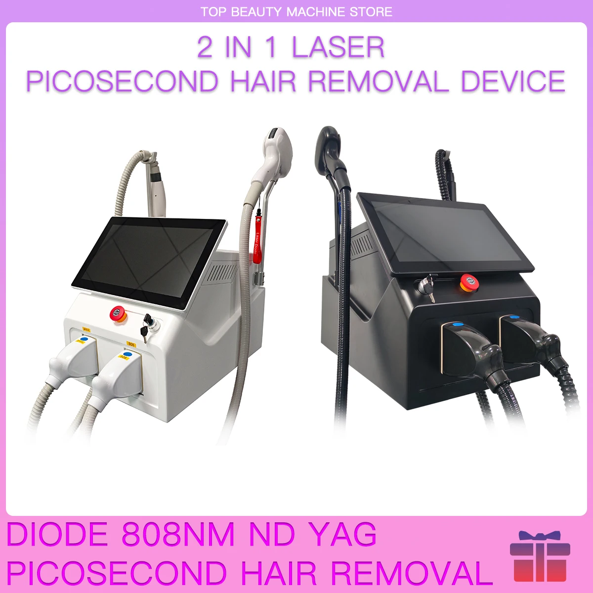 Desktop 2 in 1 Picosecond Carbon Peeling Diode 808nm Nd Yag Hair Removal Whitening Tattoo Removal Machine
Desktop 2 in 1 Picosecond Carbon Peeling Diode 808nm Nd Yag Hair Removal Whitening Tattoo Removal Machine