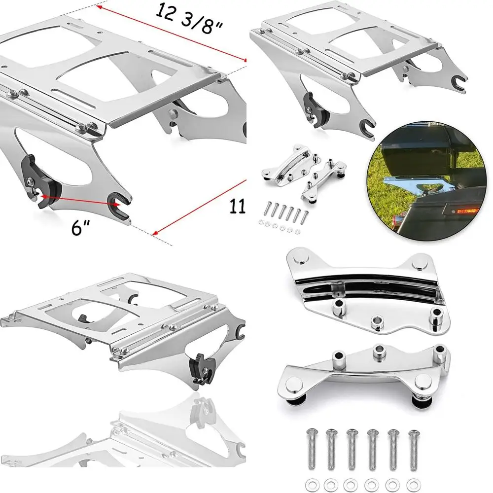 Two-Up Tour Trunk Mounting Luggage Rack Detachable with Docking Hardware Kit Compatible with Harley Touring Road King Electra Ro
Two-Up Tour Trunk Mounting Luggage Rack Detachable with Docking Hardware Kit Compatible with Harley Touring Road King Electra Ro