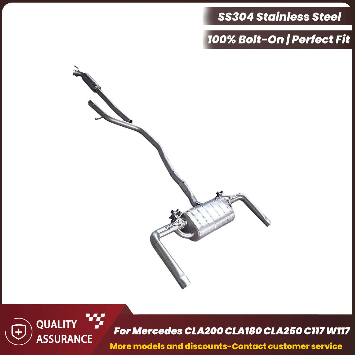  ECCF Stainless Steel Catback Exhaust For Mercedes CLA180 CLA200 CLA250 C117 W117 Aggressive Sound Performance Upgrade
ECCF Stainless Steel Catback Exhaust For Mercedes CLA180 CLA200 CLA250 C117 W117 Aggressive Sound Performance Upgrade