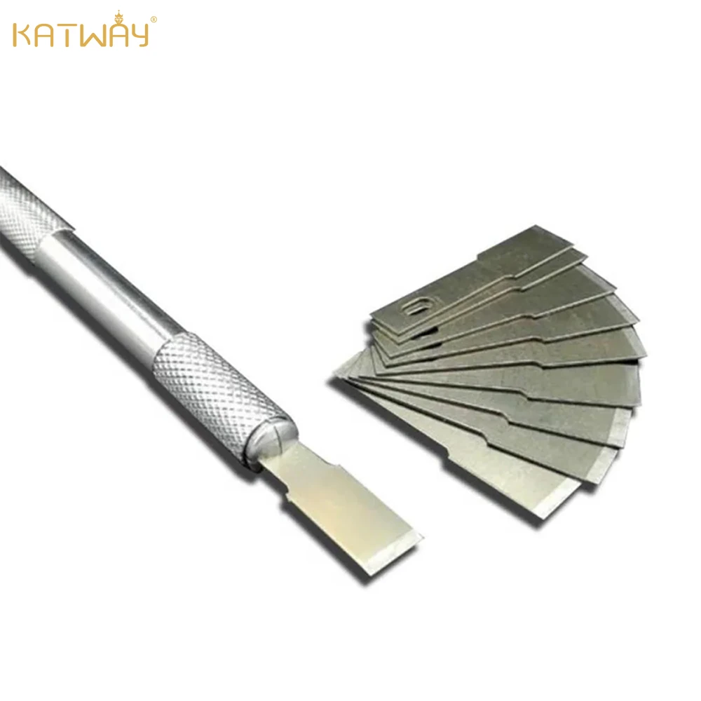 KATWAY Rubber Shovel Glue Knife UV Glue Knife Remover Flat Metal Blade Set Knife Mobile Phone Screen Repair Tools Kit HH-AA259
KATWAY Rubber Shovel Glue Knife UV Glue Knife Remover Flat Metal Blade Set Knife Mobile Phone Screen Repair Tools Kit HH-AA259