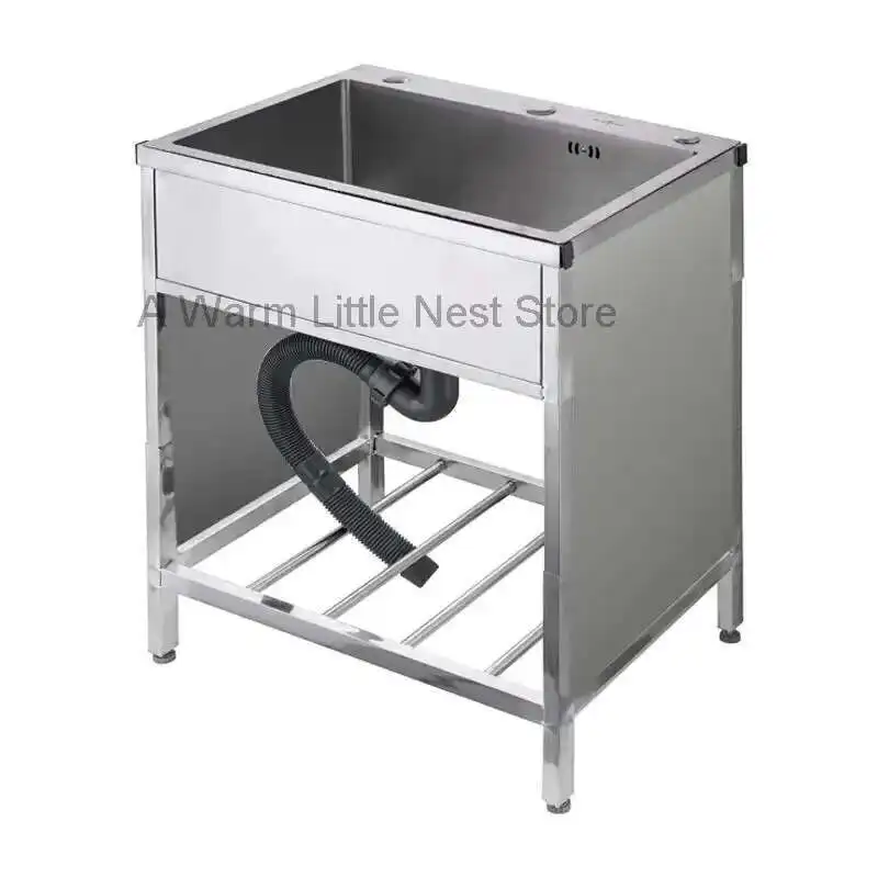 Stainless Steel Kitchen Sinks Kitchen Sink Household with Fence Bracket Handmade Vegetable Single Washing Sinks Dishwashing Sink
Stainless Steel Kitchen Sinks Kitchen Sink Household with Fence Bracket Handmade Vegetable Single Washing Sinks Dishwashing Sink