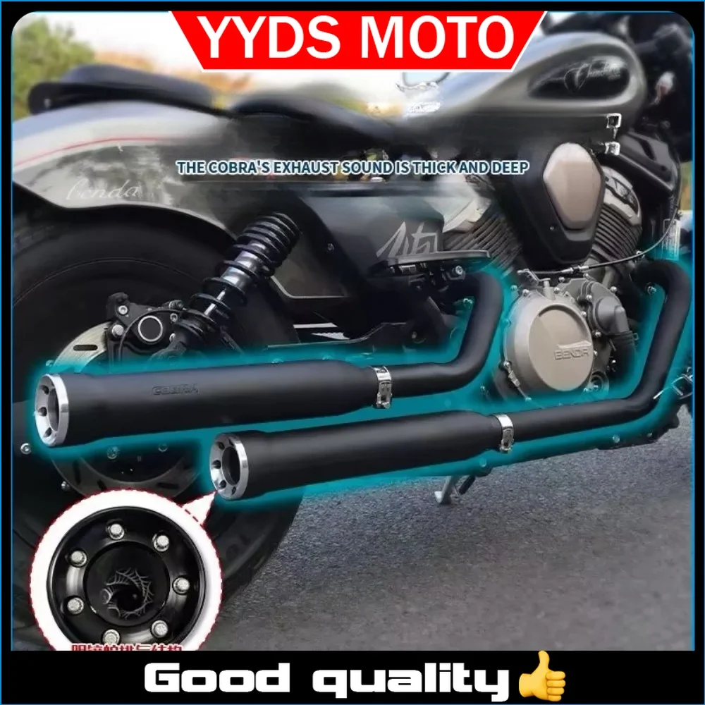 【Good quality】FOR Benda Napoleonbob 500 Chinchilla 500 modified exhaust pipe full section cobra low and thick with
【Good quality】FOR Benda Napoleonbob 500 Chinchilla 500 modified exhaust pipe full section cobra low and thick with