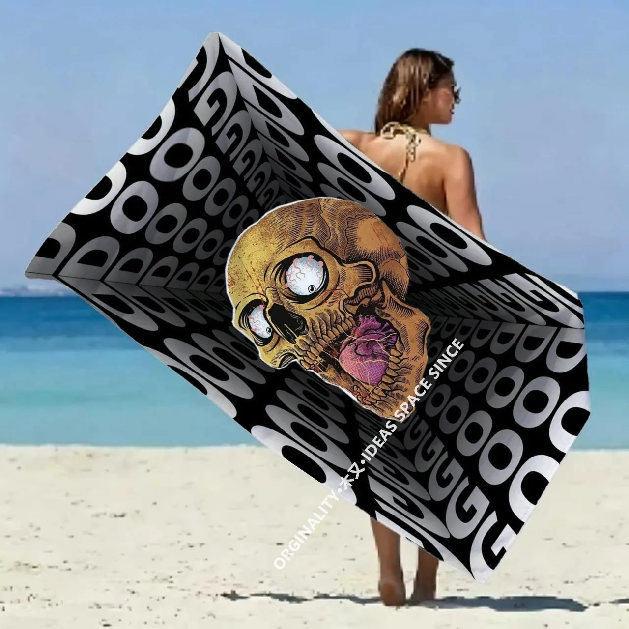 Skull Gothic Beach Towel Patterned Sunscreen And Windproof Suitable For Swimming Pool Camping Travel
Skull Gothic Beach Towel Patterned Sunscreen And Windproof Suitable For Swimming Pool Camping Travel
