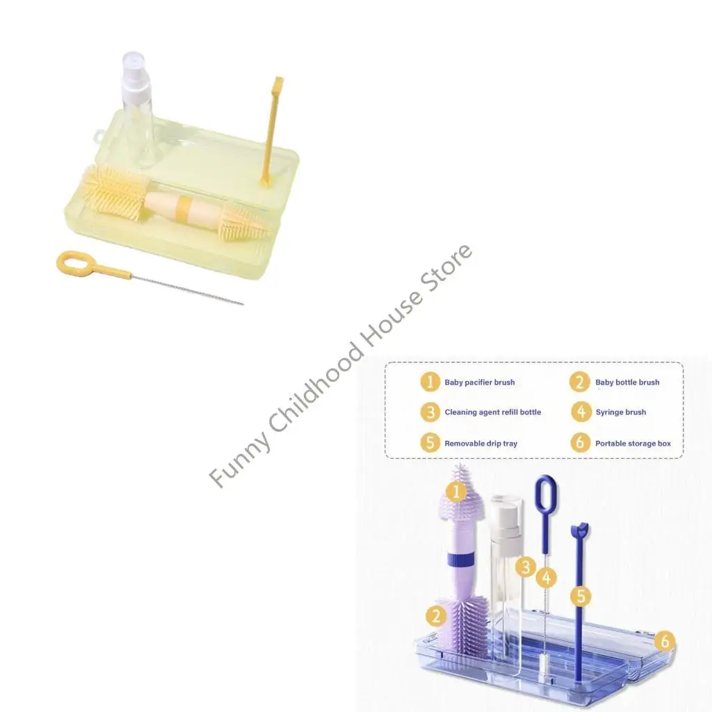 Очистка бутылок D0LA Основное инструмент для новорожденных двойной набор кистей Гибкая ручка с дренажом водой коробка
Очистка бутылок D0LA Основное инструмент для новорожденных двойной набор кистей Гибкая ручка с дренажом водой коробка