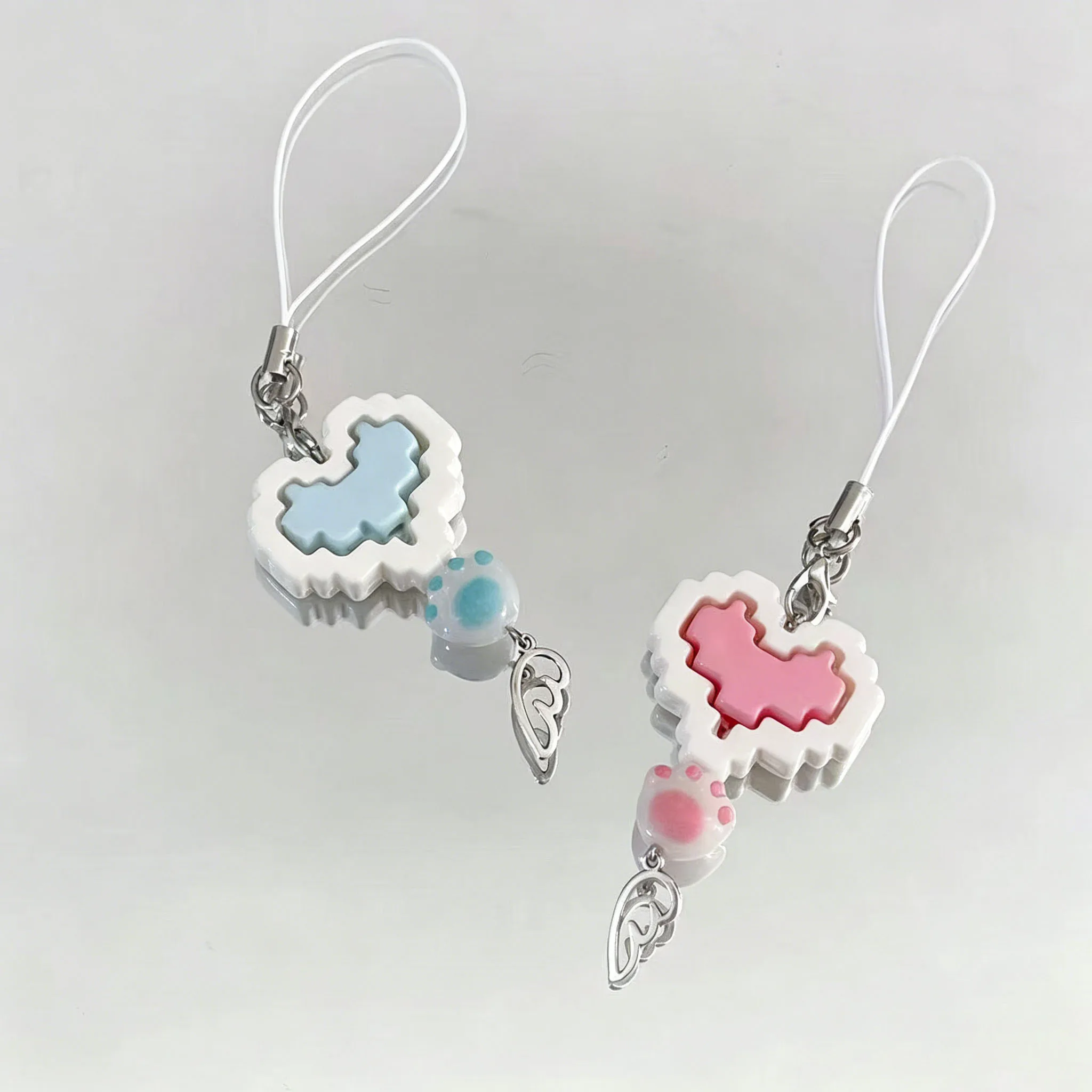 Pixel Heart Soft Cute Paw Phone Strap With Wing Charm Decor for Phone CCD Camera Wallet
Pixel Heart Soft Cute Paw Phone Strap With Wing Charm Decor for Phone CCD Camera Wallet