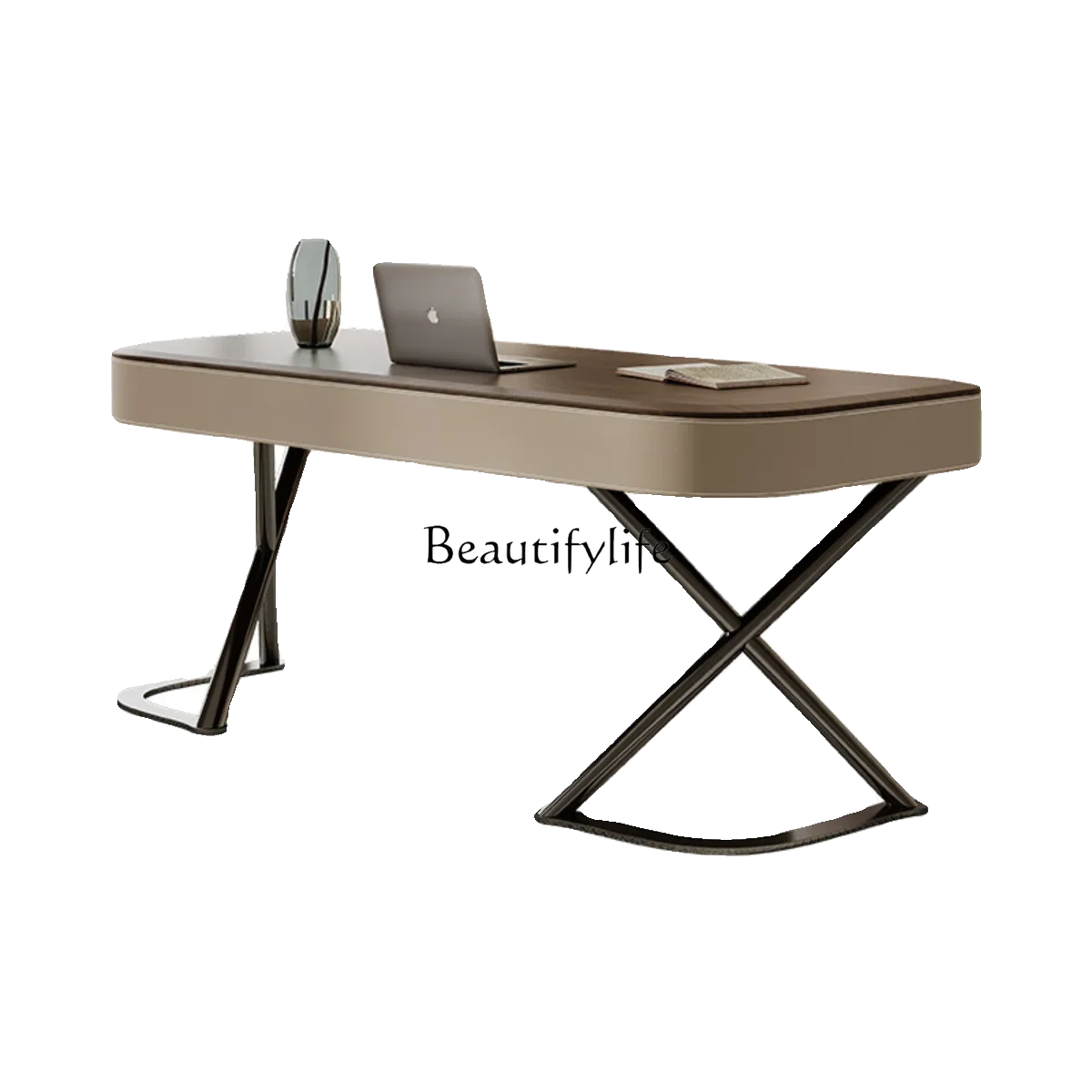 High-end solid wood desk light luxury modern simple saddle leather home walnut leather office
High-end solid wood desk light luxury modern simple saddle leather home walnut leather office
