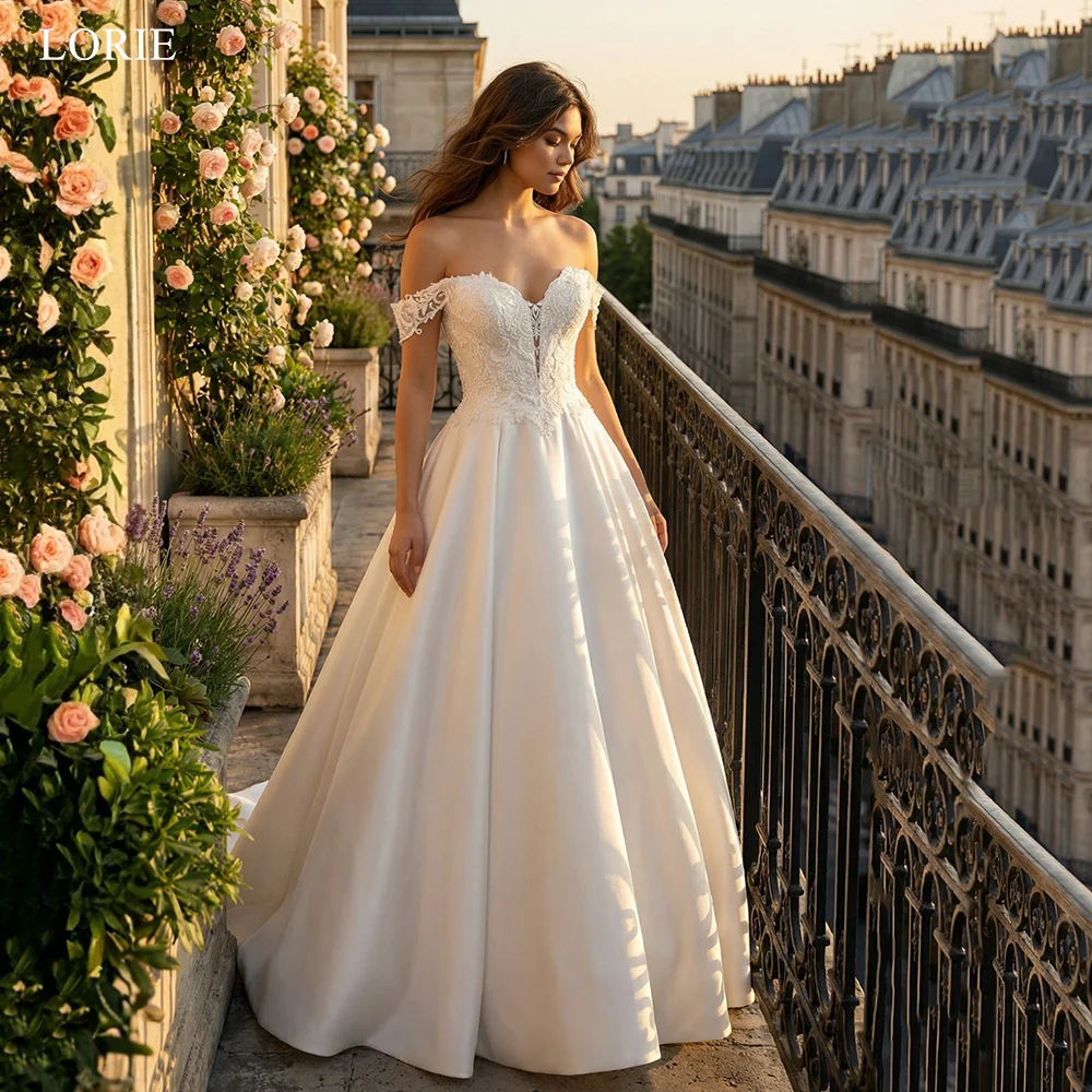 LORIE Elegant Wedding Dresses Lace Off The Shoulder Draped A-Line Bride Prom Gown Floor-Length Bridal Gowns Customized
LORIE Elegant Wedding Dresses Lace Off The Shoulder Draped A-Line Bride Prom Gown Floor-Length Bridal Gowns Customized