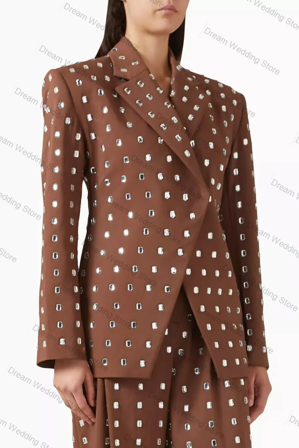 Brown Women Suit Set 2 Pcs Blazer+Pants Luxury Crystals Autumn Formal Office Lady Jacket Customized Guest Wedding Tuxedos Coat
Brown Women Suit Set 2 Pcs Blazer+Pants Luxury Crystals Autumn Formal Office Lady Jacket Customized Guest Wedding Tuxedos Coat