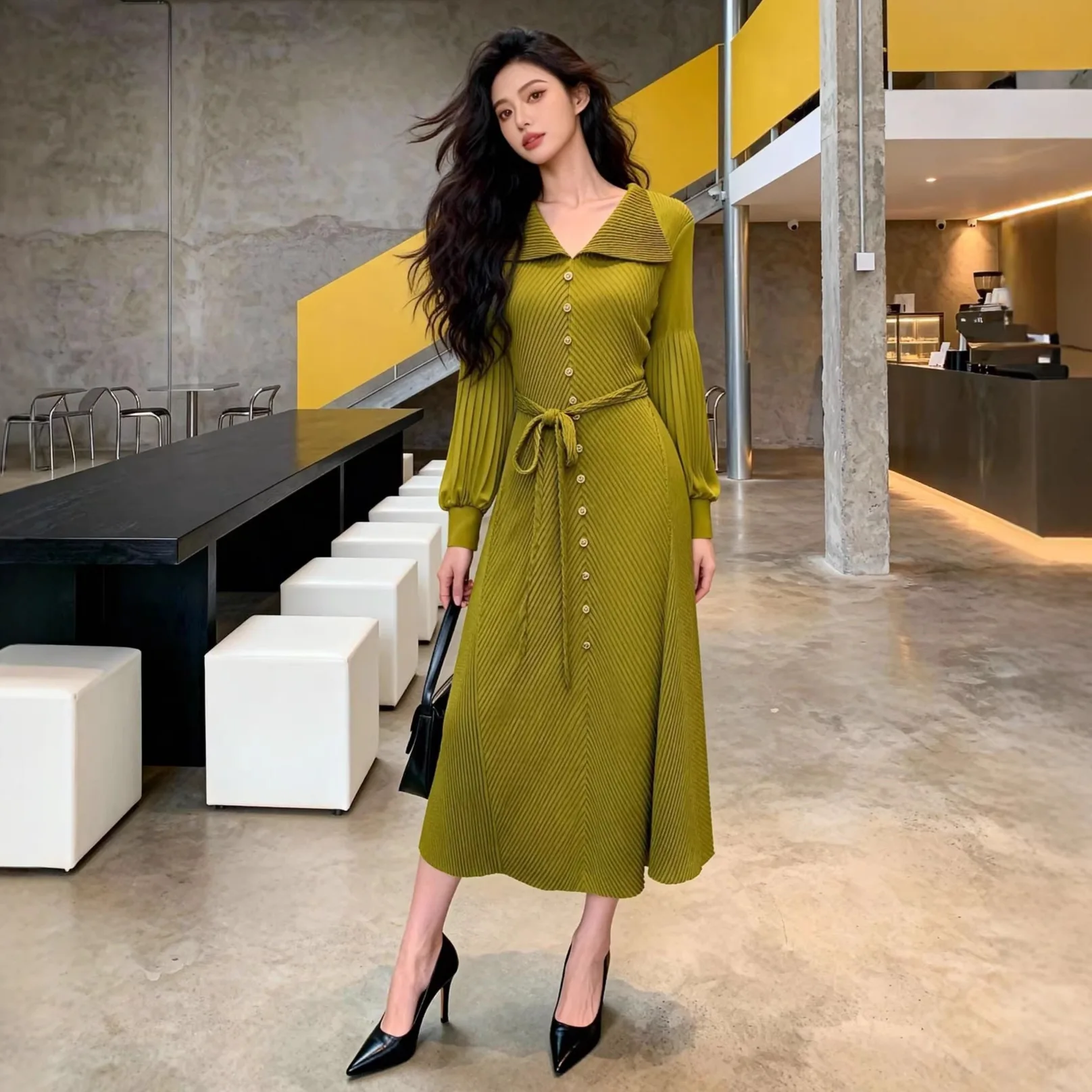 Новая женская плиссированная юбка А-силуэта в стиле Мияке с отложным воротником, свободными рукавами-фонариками и шнуровкой, 2026
Новая женская плиссированная юбка А-силуэта в стиле Мияке с отложным воротником, свободными рукавами-фонариками и шнуровкой, 2026