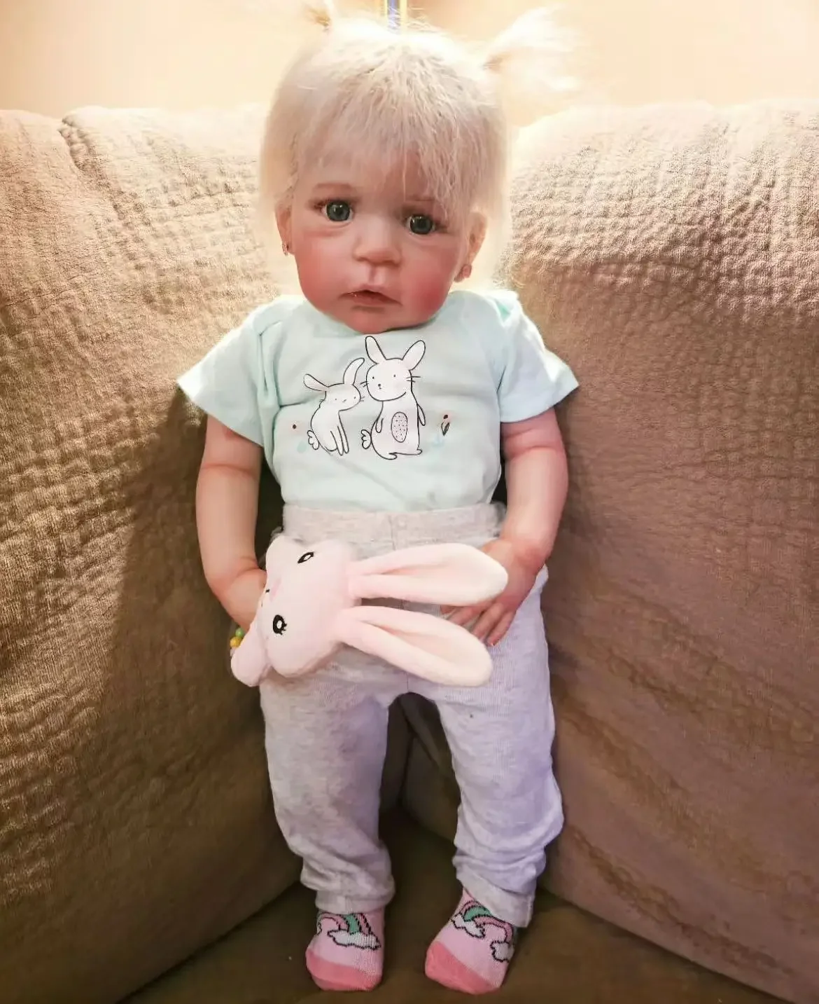 SINO-BB Индивидуальная ограниченная поставка 25-дюймовая кукла Reborn Baby Sandie с белыми волосами, уже готовая кукла с различным платьем
SINO-BB Индивидуальная ограниченная поставка 25-дюймовая кукла Reborn Baby Sandie с белыми волосами, уже готовая кукла с различным платьем