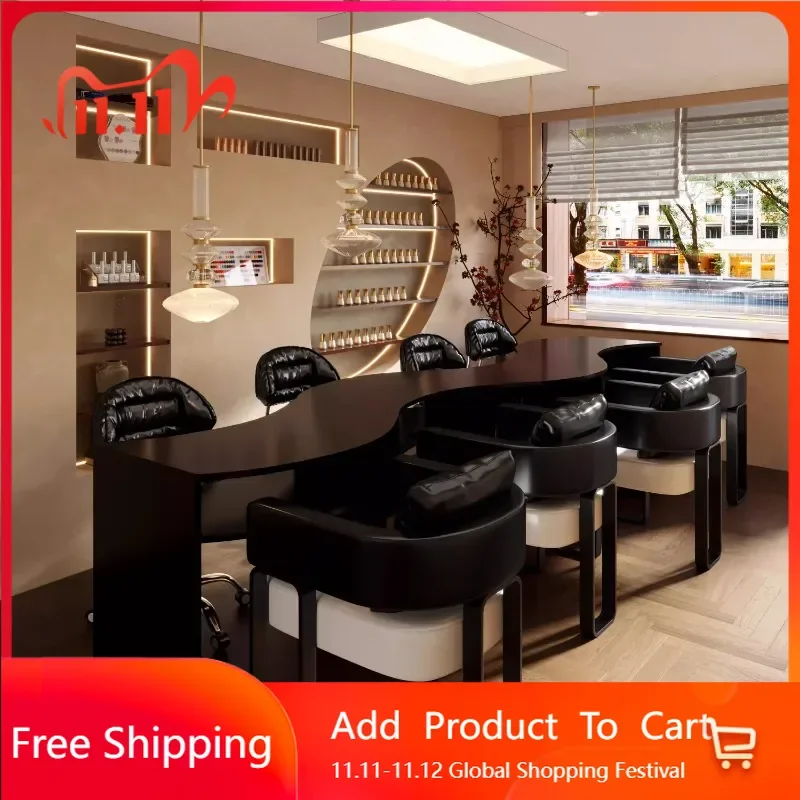 Funky Black Art Nail Table Makeup Organizers Aesthetic Designer Nail Table Reception Aesthetic Tavolo Manicure Trendy Furniture
Funky Black Art Nail Table Makeup Organizers Aesthetic Designer Nail Table Reception Aesthetic Tavolo Manicure Trendy Furniture