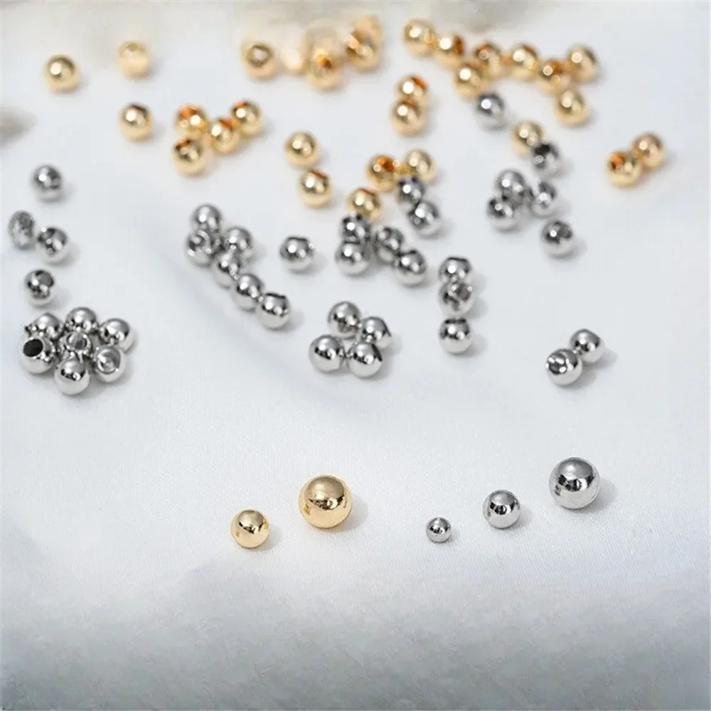 14K Gold Plated Half Hole Round Beads, Loose Ending Beads DIY Handmade Bracelet Ring Jewelry Accessories
14K Gold Plated Half Hole Round Beads, Loose Ending Beads DIY Handmade Bracelet Ring Jewelry Accessories
