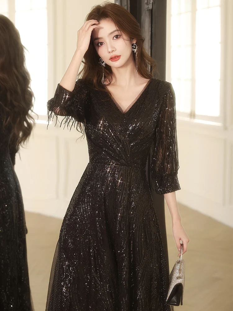 Ele Bla Evening Gown Women's New 2025 Luxury Performance Host Sequin Dr Korean Sle mid Waist Long Skirt
Ele Bla Evening Gown Women's New 2025 Luxury Performance Host Sequin Dr Korean Sle mid Waist Long Skirt