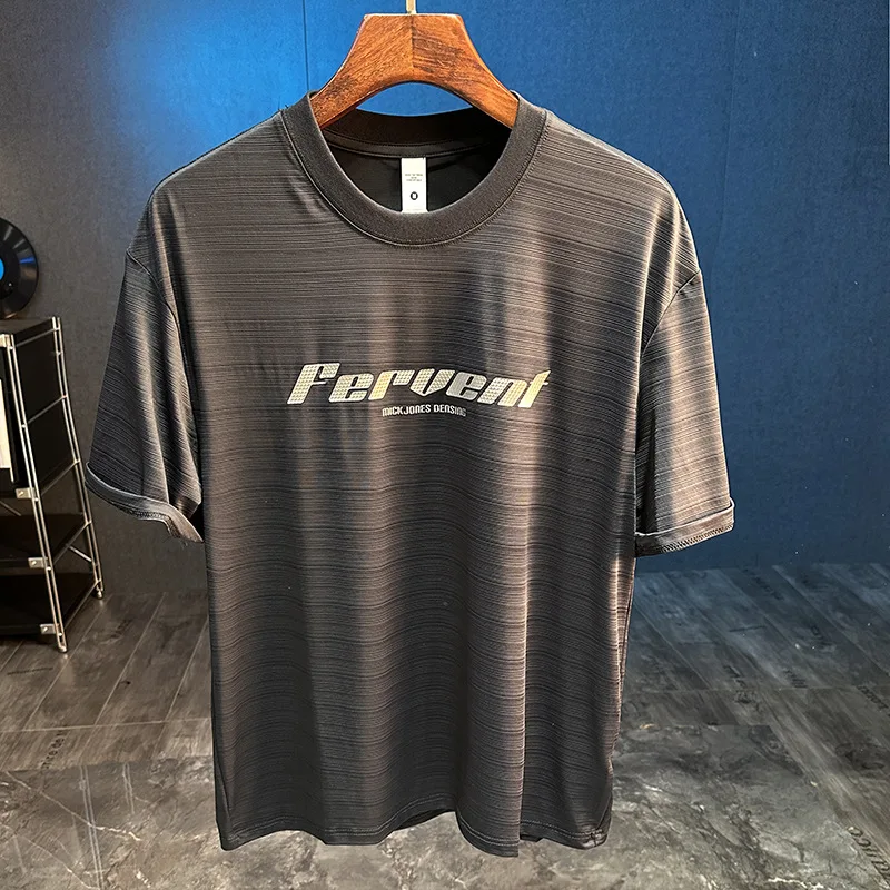 2025 Summer New Ice Silk Cool Feeling Quick Drying Thin Style Loose Short Sleeve T-shirt for Men, Elastic Half Sleeve Trendy Top
2025 Summer New Ice Silk Cool Feeling Quick Drying Thin Style Loose Short Sleeve T-shirt for Men, Elastic Half Sleeve Trendy Top