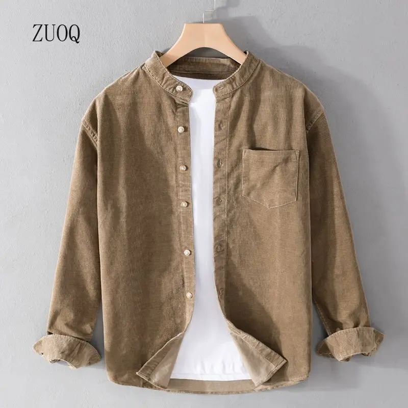 Мужская однотонная вельветовая рубашка на весну и осень 2024, новая японская винтажная повседневная рубашка с длинными рукавами и воротником-стойкой, мужская
Мужская однотонная вельветовая рубашка на весну и осень 2024, новая японская винтажная повседневная рубашка с длинными рукавами и воротником-стойкой, мужская