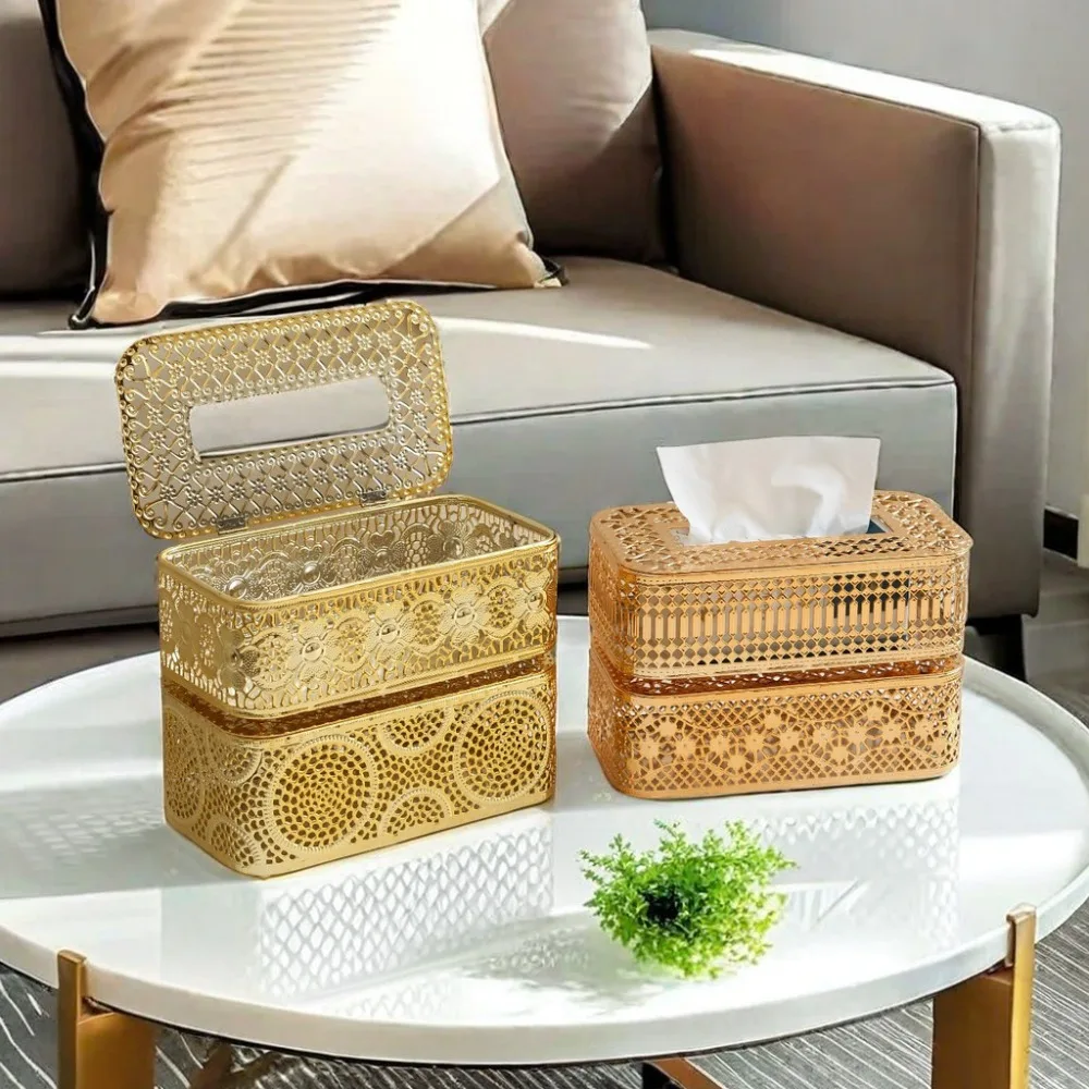 Iron Hollowed out Metal Tissue Box Holder Household Tissue Storage Box Living Room Study Bedroom Kitchen Home Decoration Box
Iron Hollowed out Metal Tissue Box Holder Household Tissue Storage Box Living Room Study Bedroom Kitchen Home Decoration Box